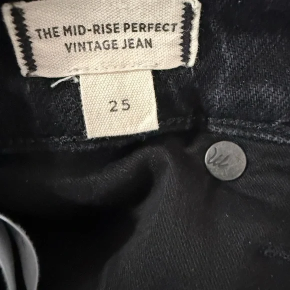 Madewell vintage High Rise Black Jeans - Picture 4 of 8